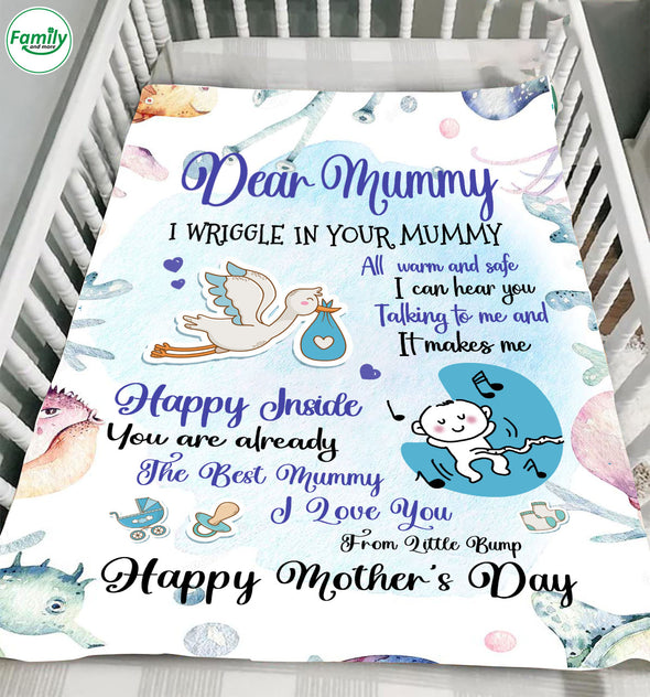 Gift For Future Mummy I Can Hear You Talking To Me And It Makes Me Happy Inside Blanket - PP - LT0403225