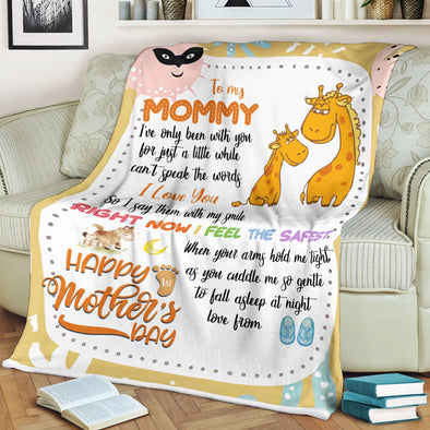 Gift For Future Mommy I Feel The Safest When Your Arms Hold Me Tight Blanket - PP - LT1503225