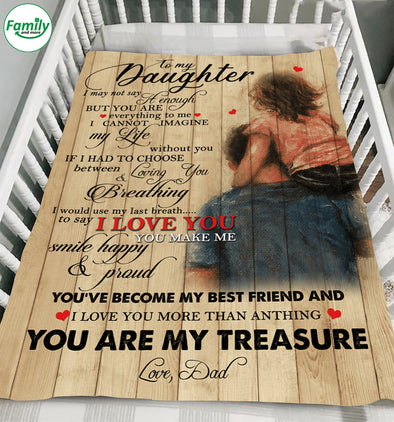 To my Daughter I love you you make me smile-nk Fleece Blanket