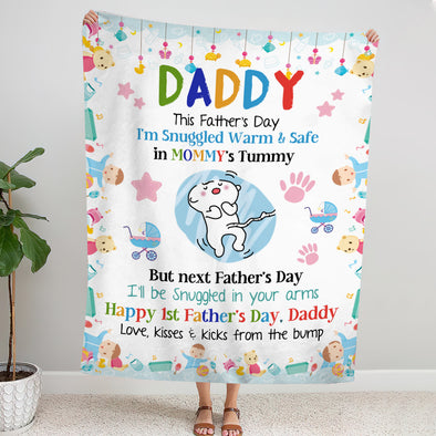 Gift For Future Daddy Happy 1st Father's Day Blanket - PP - LT2305221