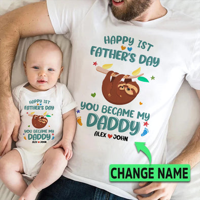Gift For Father's Day You Became My Daddy Baby Onesie - PP - LT2704224