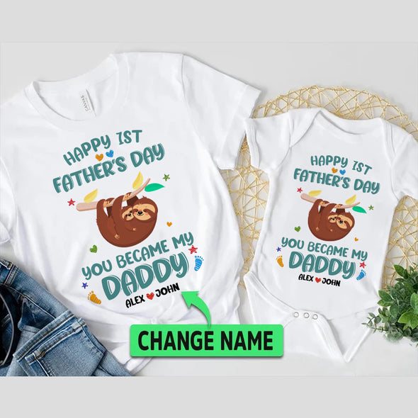Gift For Father's Day You Became My Daddy Baby Onesie - PP - LT2704224