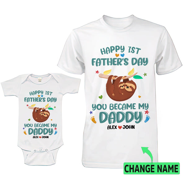 Gift For Father's Day You Became My Daddy Baby Onesie - PP - LT2704224