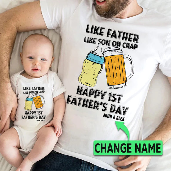 Gift For Father's Day Like Father Like Son Baby Onesie - PP - LT2104225