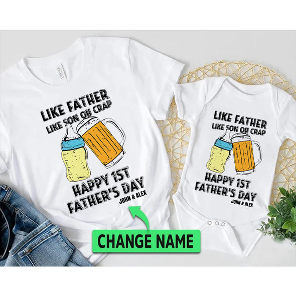 Gift For Father's Day Like Father Like Son Baby Onesie - PP - LT2104225