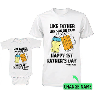 Gift For Father's Day Like Father Like Son Baby Onesie - PP - LT2104225