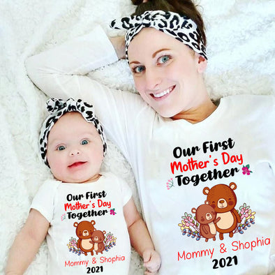 Happy Mother's Day Our First Mother's Day Together Baby Onesize