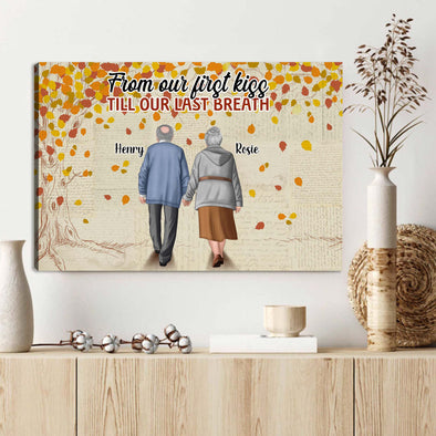 Personalized Gift For Couple From Our First Kiss Canvas NT-HB612221