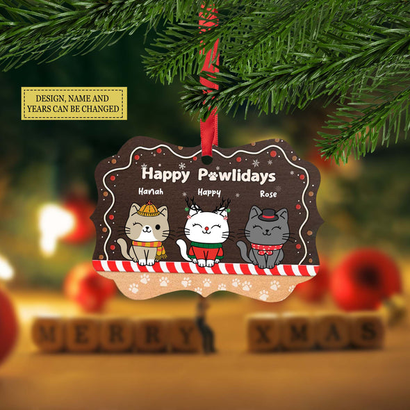 Personalized Gift For Cat Lovers, Believe In Santa Paws Ornament LHT-LTT231122