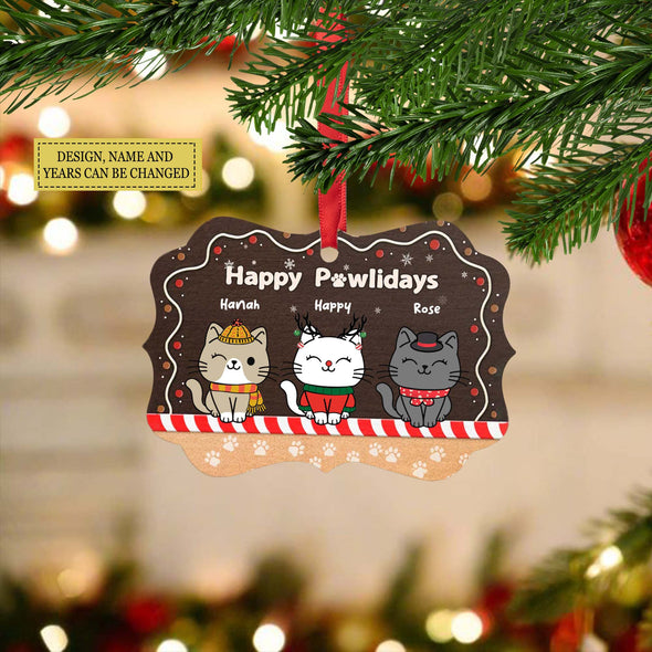 Personalized Gift For Cat Lovers, Believe In Santa Paws Ornament LHT-LTT231122