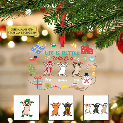 Personalized Ornament Gift For Cat Lovers - Custom Ornaments Gift For Cat Mom This Year Christmas Ornament LHT-LTT251122