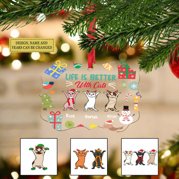 Personalized Ornament Gift For Cat Lovers - Custom Ornaments Gift For Cat Mom This Year Christmas Ornament LHT-LTT251122