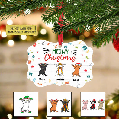 Personalized Ornament Gift For Cat Lovers - Custom Ornaments Gift For Meowy Christmas Ornament LHT-LTT251122