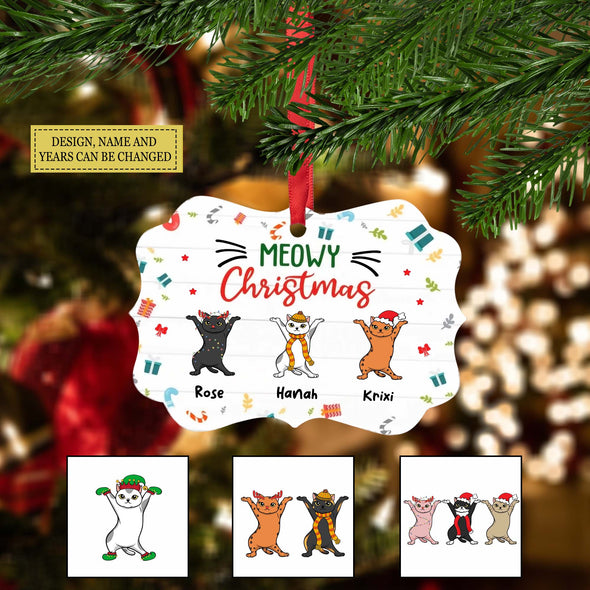 Personalized Ornament Gift For Cat Lovers - Custom Ornaments Gift For Meowy Christmas Ornament LHT-LTT251122