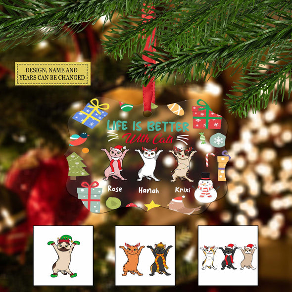 Personalized Ornament Gift For Cat Lovers - Custom Ornaments Gift For Cat Mom This Year Christmas Ornament LHT-LTT251122