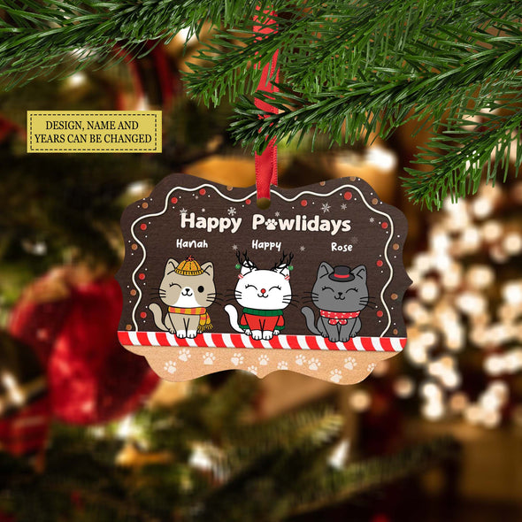 Personalized Gift For Cat Lovers, Believe In Santa Paws Ornament LHT-LTT231122