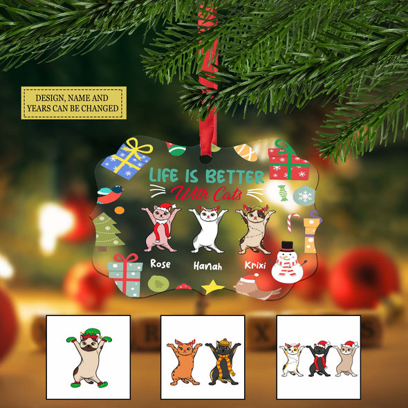 Personalized Ornament Gift For Cat Lovers - Custom Ornaments Gift For Cat Mom This Year Christmas Ornament LHT-LTT251122