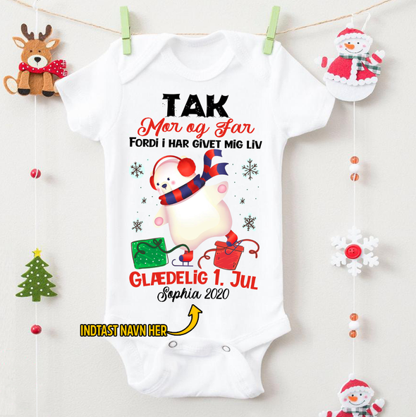 Tilpas Mor og Far Tak Fordi I Har Givet Mig Liv Baby Onesie - NT -HB09112231