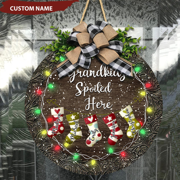 Gift For Grandkids Spoiled Door Hanger - Mc - KT0110218