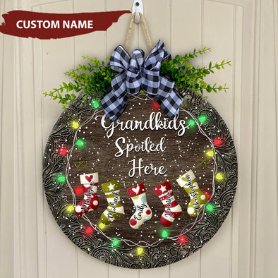 Gift For Grandkids Spoiled Door Hanger - Mc - KT0110218