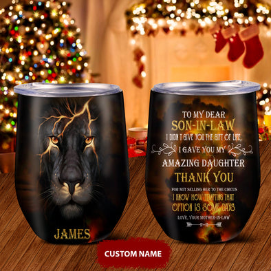 Gift For Son In Law Thank You Wine Tumbler - Kv - KT1310219