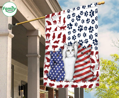 Three cats American-nk Flags