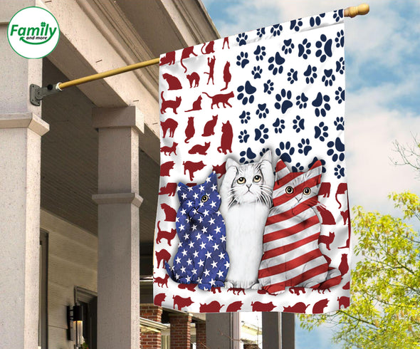 Three cats American-nk Flags