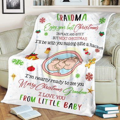 Gift For Future Grandma I'm Nearly Ready To See You Blanket - PP - TT15112111 2