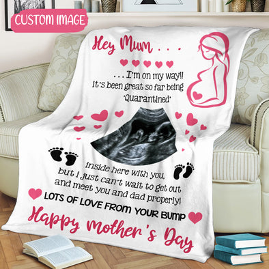 Personalized Gift For Future Mummy I Am On My Way Blanket - MC - TT1602221
