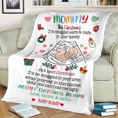 Gift For Future Mommy Next Christmas I'll Be Snuggled In Your Arms Blanket - MC - TT2311214 2