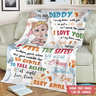 Gift For Future Daddy Happy Father's Day Blanket - MC - TT1305221