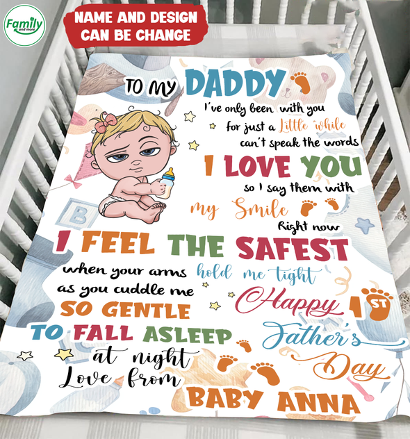 Gift For Future Daddy Happy Father's Day Blanket - MC - TT1305221