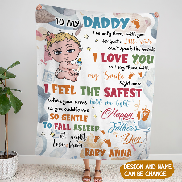 Gift For Future Daddy Happy Father's Day Blanket - MC - TT1305221