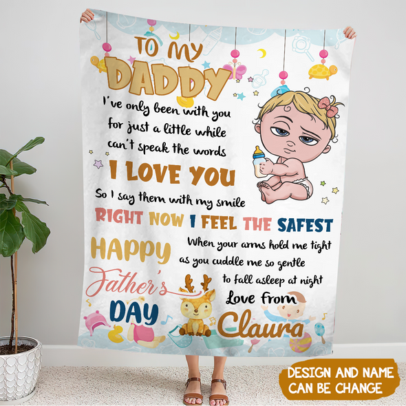 Gift For Daddy I Love You Blanket - MC - TT2305221