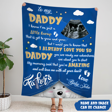 Personalized Gift For Future Daddy I Already Love You So Blanket - MC - TT2305223