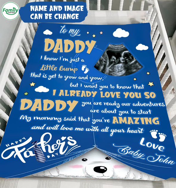 Personalized Gift For Future Daddy I Already Love You So Blanket - MC - TT2305223