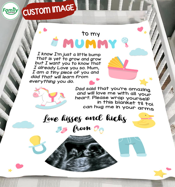 Personalized Gift For Future Mummy I Am A Tiny Piece Of You Blanket - MC - TT1702222