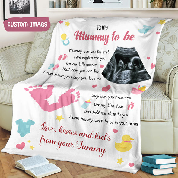 Personalized Gift For Future Mummy I Can Hardly Wait To Be In Your Arms Blanket - MC - TT0511213
