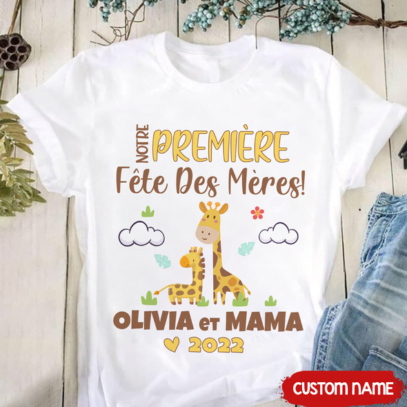 Notre Première Fête Deg Mères T-Shirt - AD - 2502