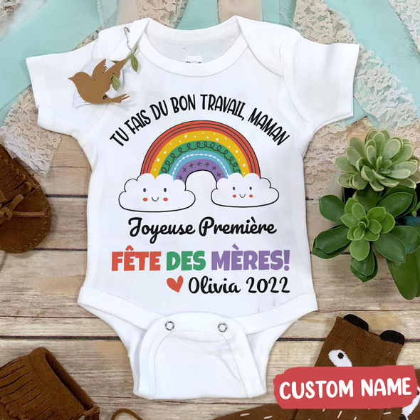 Gift For Mommy Tu Fais Du Bon Travail Maman Baby Onesie - AD - 0904