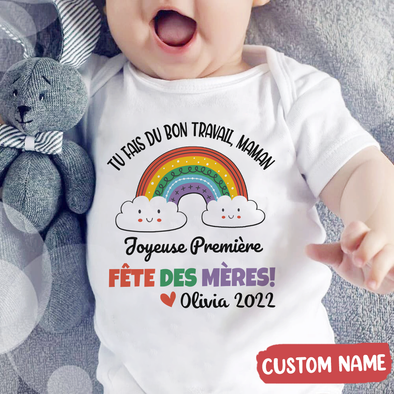 Gift For Mommy Tu Fais Du Bon Travail Maman Baby Onesie - AD - 0904