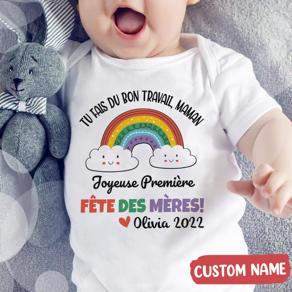 Gift For Mommy Tu Fais Du Bon Travail Maman Baby Onesie - AD - 0904