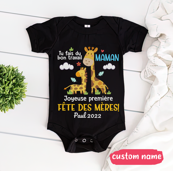 Gift For Mommy Tu Fais Du Bon Travail Maman Baby Onesie - AD - 0604