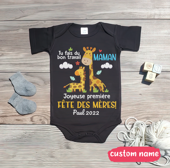 Gift For Mommy Tu Fais Du Bon Travail Maman Baby Onesie - AD - 0604