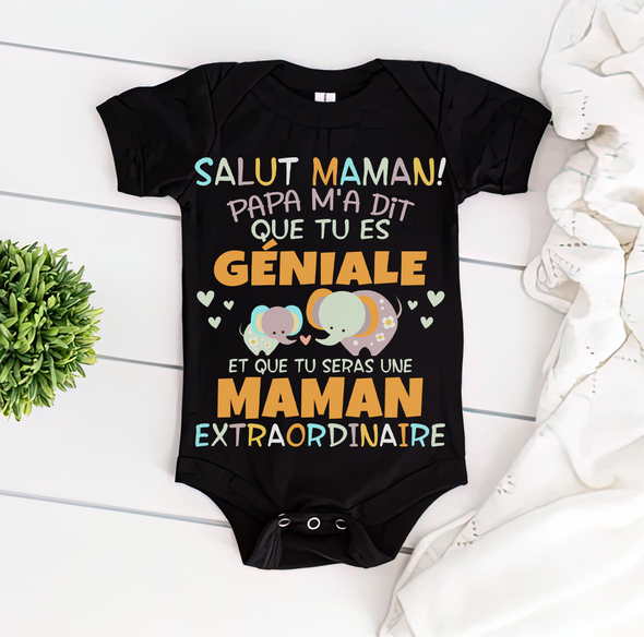 Tu Fais Du Bon Traivail Maman Baby Onesie - AD - TT0809