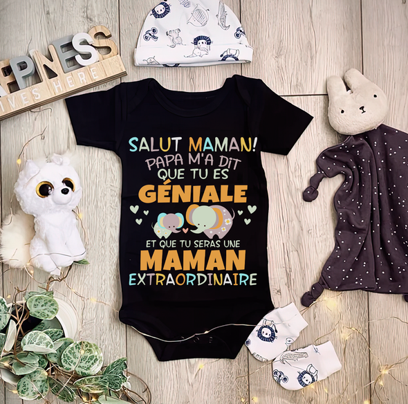 Tu Fais Du Bon Traivail Maman Baby Onesie - AD - TT0809