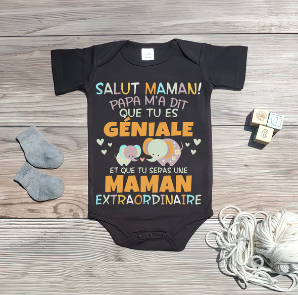 Tu Fais Du Bon Traivail Maman Baby Onesie - AD - TT0809