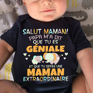 Tu Fais Du Bon Traivail Maman Baby Onesie - AD - TT0809