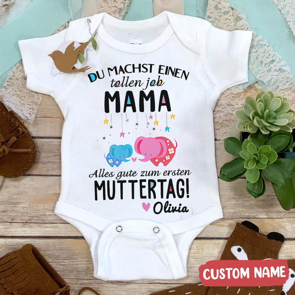 Dumachst Einen Tollen Job Mama Baby Onesie - AD