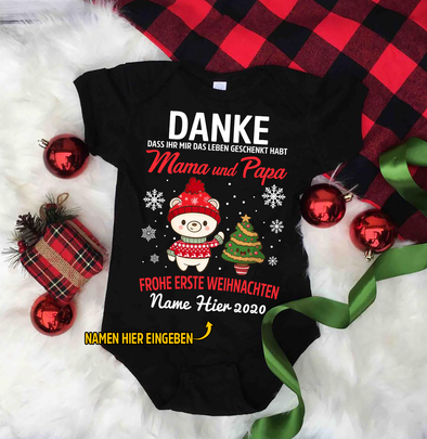 Danke Das ihr Mir Das Leben Geschnkt Habt Mama und Papa Baby Onesie - NT -HB09112211-2